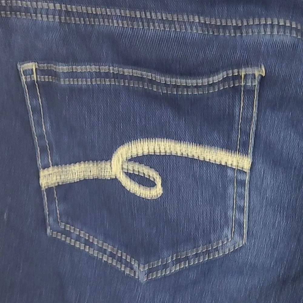 Justice Girls Jeggings Size 16 Blue Stretch Pull On Skinny Capri Jeans School